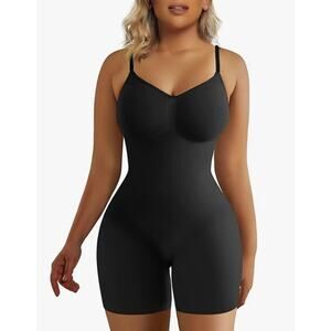 Shaperx Black Bra-Free Tummy Control Bodysuit NEW